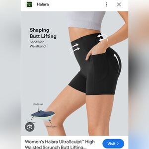 HALARA Black Shaping Bike Shorts